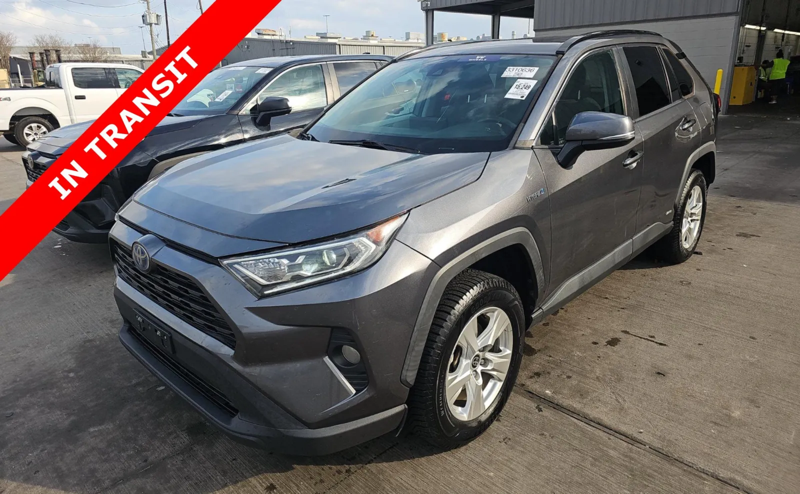 Gray 2021 Toyota RAV4 Hybrid XLE for sale in Alvin, TX
