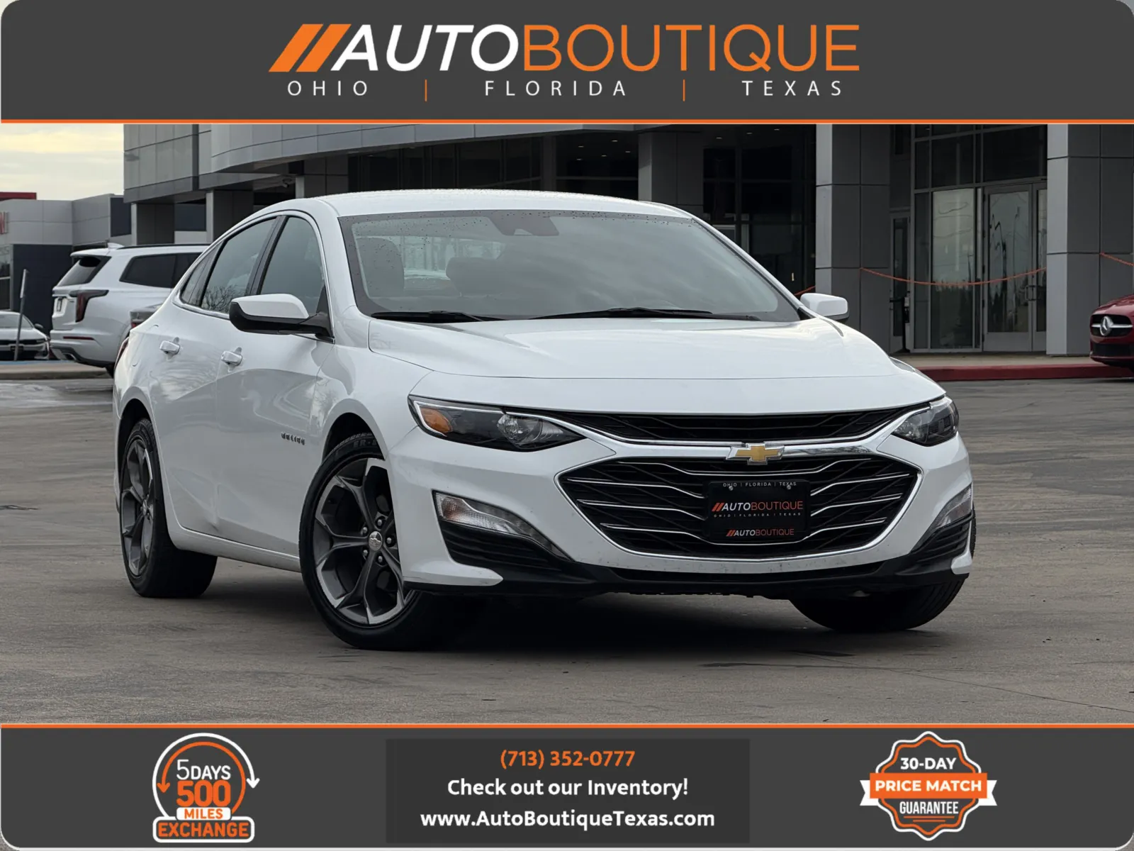 White 2023 Chevrolet Malibu LT for sale in Alvin, TX