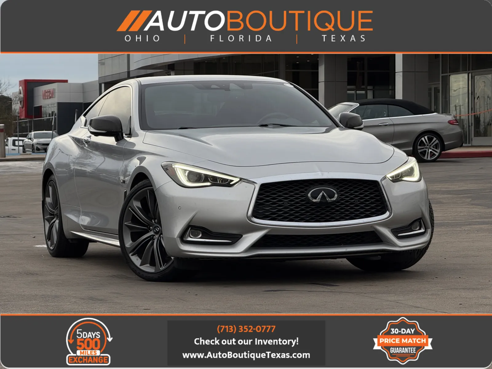 Silver 2019 INFINITI Q60 RED SPORT 400 for sale in Alvin, TX