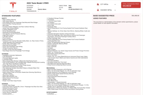 Photos of 2025 Tesla Model 3 Long Range for sale in Alvin, TX at Auto Boutique Texas