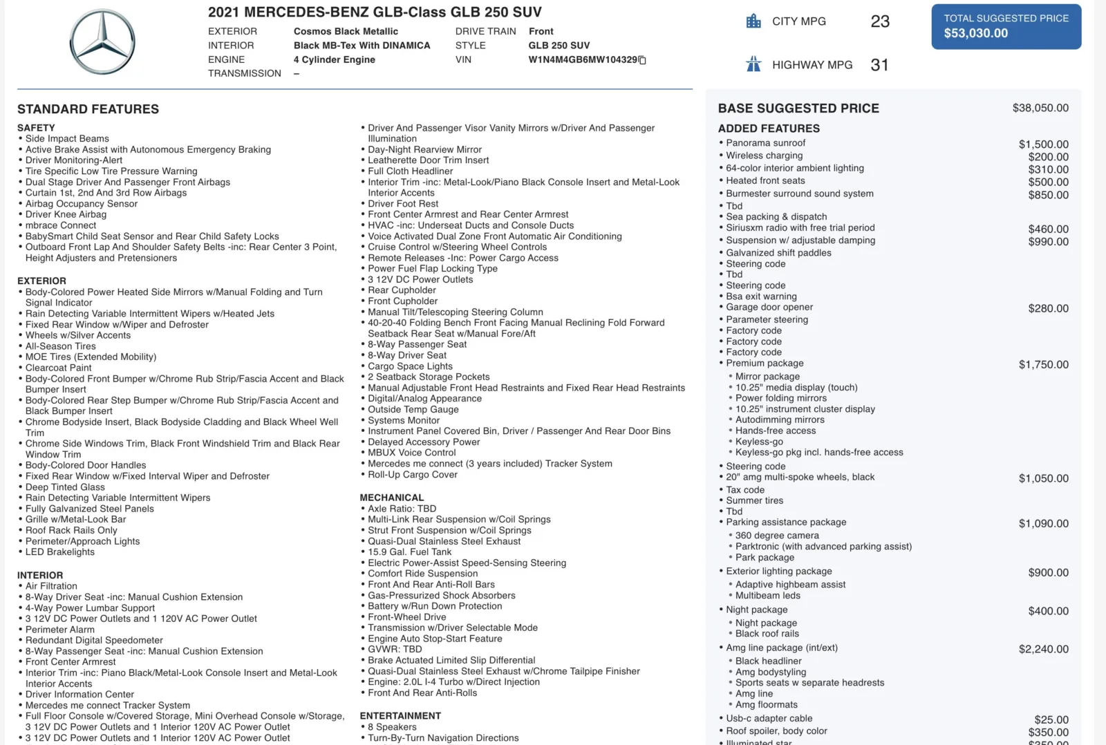 2021 Mercedes-Benz GLB 250 for sale in Alvin, TX