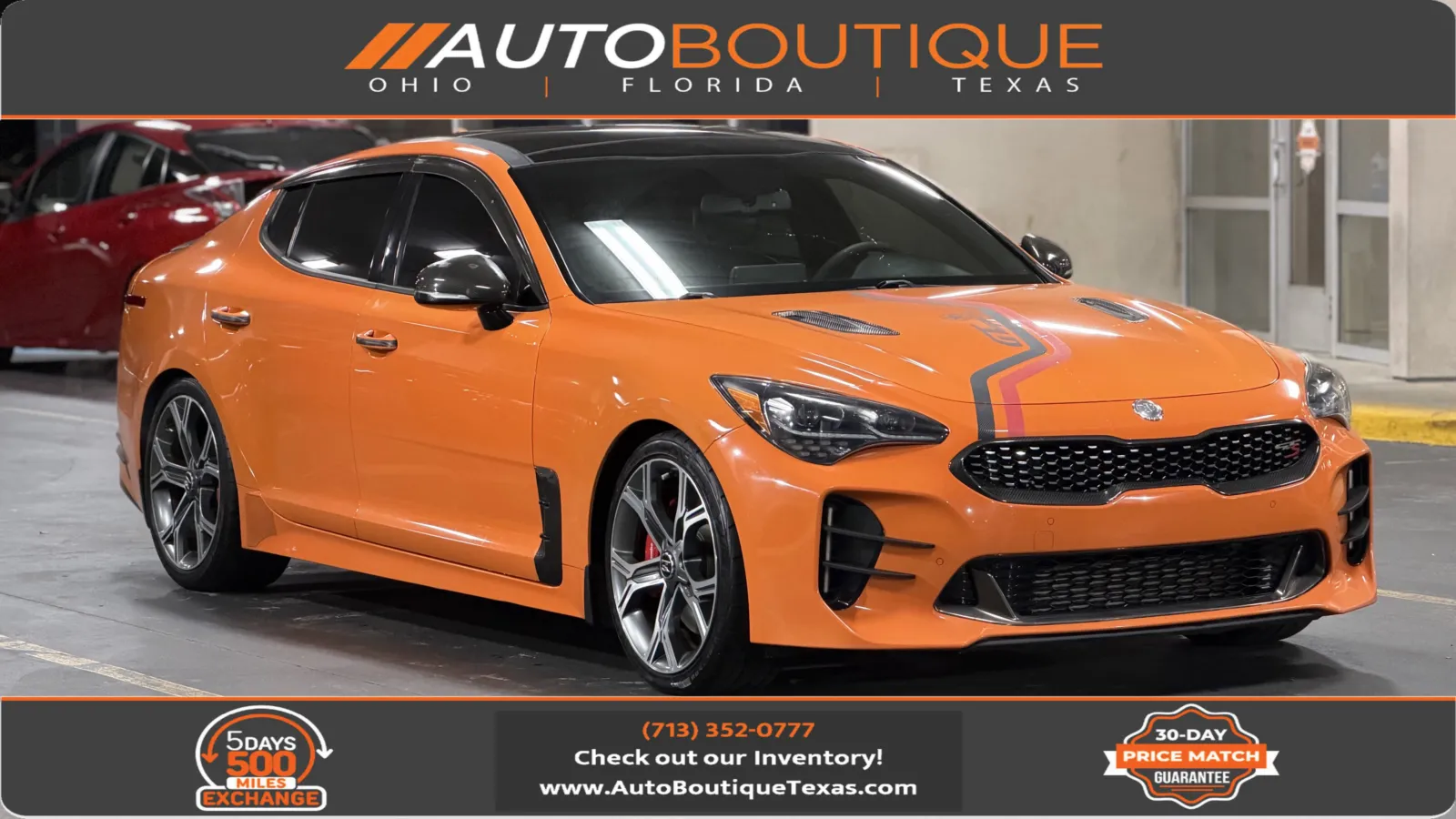 Orange 2019 Kia Stinger GTS for sale in Alvin, TX