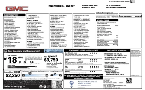 Photos of 2020 GMC Yukon XL SLT for sale in Alvin, TX at Auto Boutique Texas