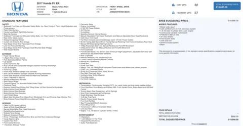 Photos of 2017 Honda Fit EX for sale in Alvin, TX at Auto Boutique Texas