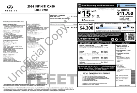 Photos of 2024 INFINITI QX80 LUXE for sale in Alvin, TX at Auto Boutique Texas