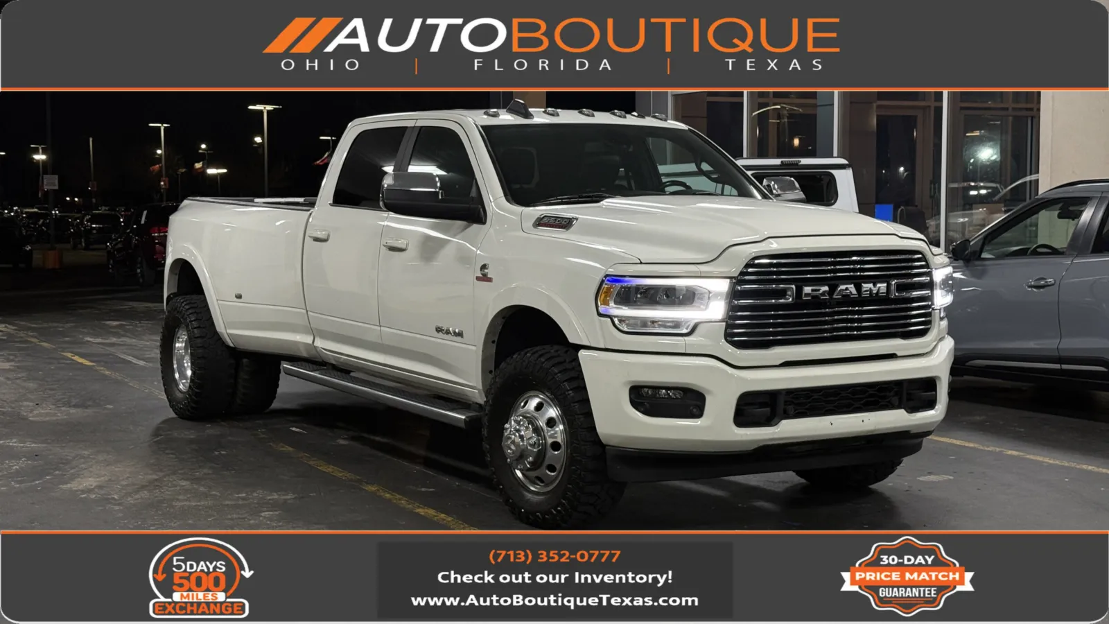 White 2021 Ram 3500 Laramie for sale in Alvin, TX