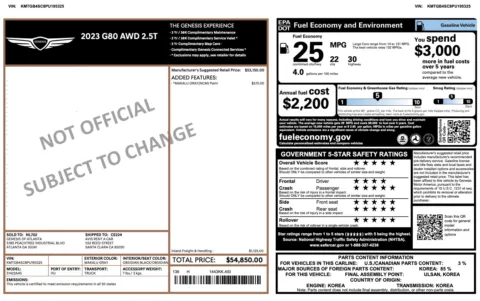 Photos of 2023 Genesis G80 2.5T for sale in Alvin, TX at Auto Boutique Texas