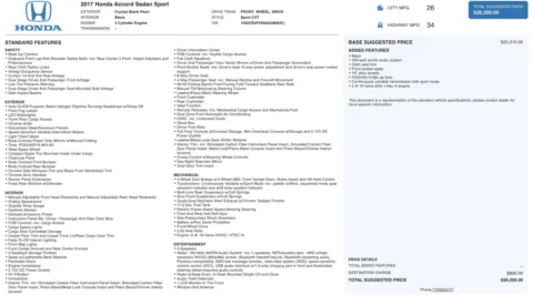 Photos of 2017 Honda Accord Sedan Sport for sale in Alvin, TX at Auto Boutique Texas