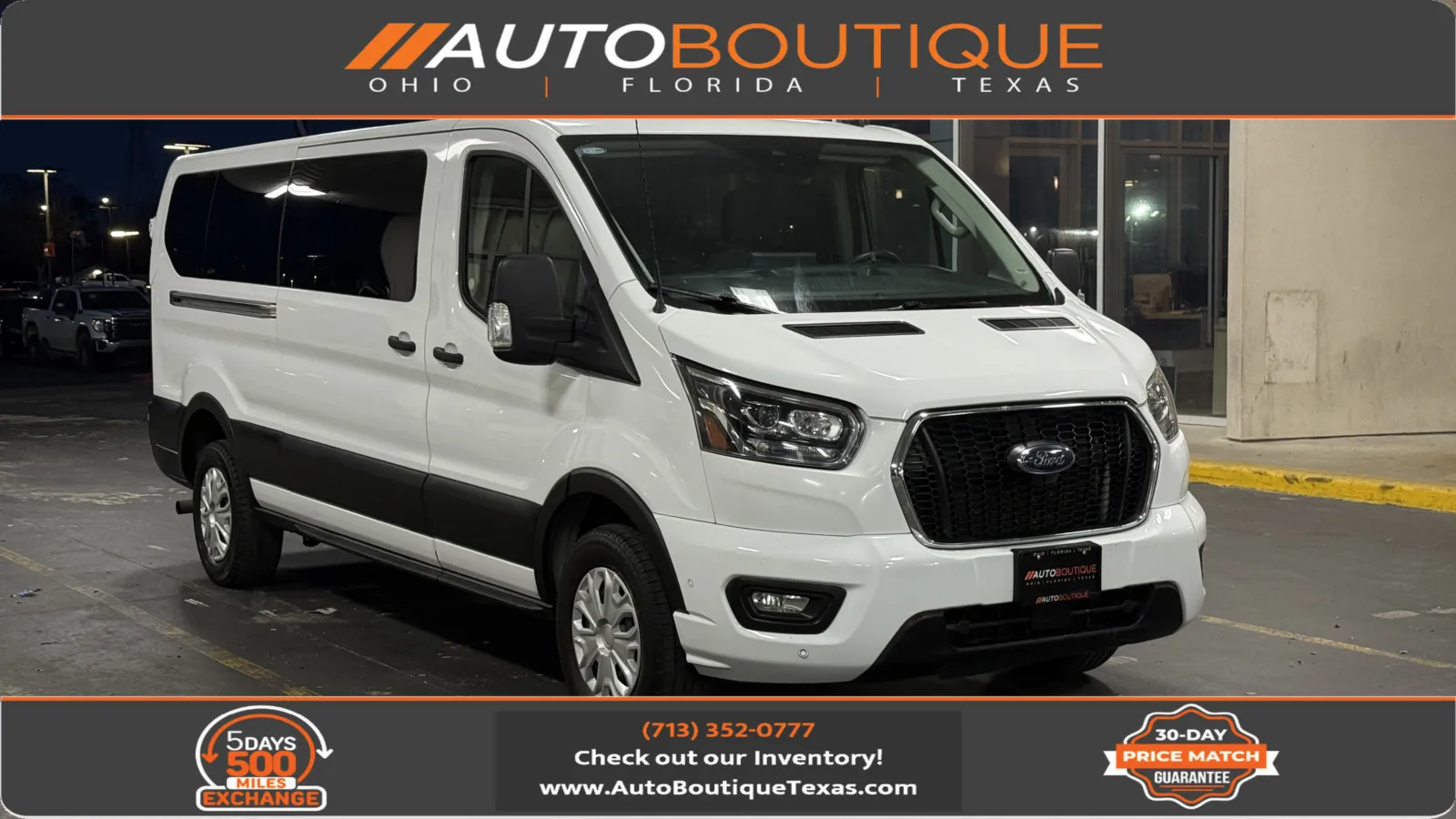 White 2023 Ford Transit Passenger Wagon XLT for sale in Alvin, TX