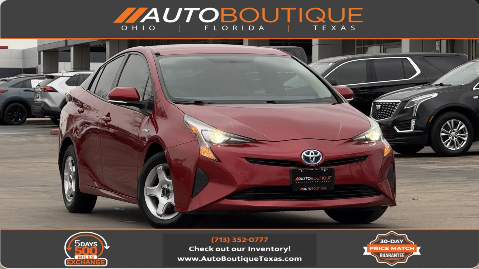 Red 2016 Toyota Prius Two for sale in Alvin, TX