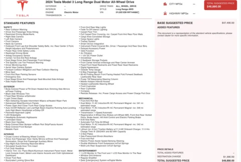 Photos of 2024 Tesla Model 3 Long Range for sale in Alvin, TX at Auto Boutique Texas