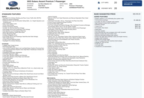 Photos of 2023 Subaru Ascent Premium for sale in Alvin, TX at Auto Boutique Texas