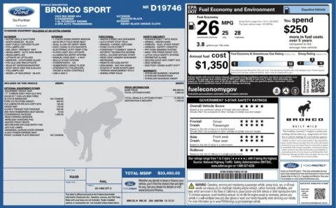 Photos of 2022 FORD BRONCO SPO Big Bend for sale in Alvin, TX at Auto Boutique Texas