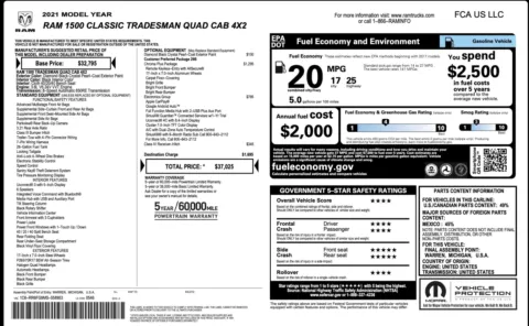 Photos of 2021 Ram 1500 Classic Tradesman for sale in Alvin, TX at Auto Boutique Texas