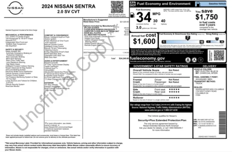 Photos of 2024 Nissan Sentra SV for sale in Alvin, TX at Auto Boutique Texas