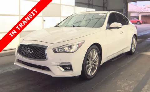 White 2021 INFINITI Q50 3.0t LUXE for sale in Alvin, TX