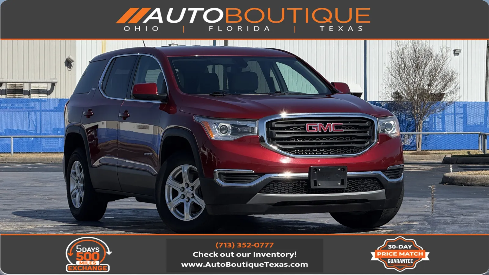Red 2019 GMC Acadia SLE for sale in Alvin, TX