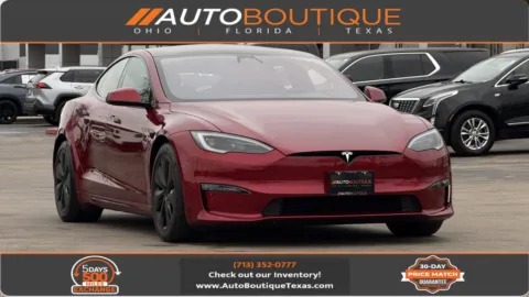Red 2023 TESLA MODEL S Plaid for sale in Alvin, TX