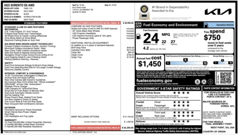 Photos of 2022 Kia Sorento SX for sale in Alvin, TX at Auto Boutique Texas