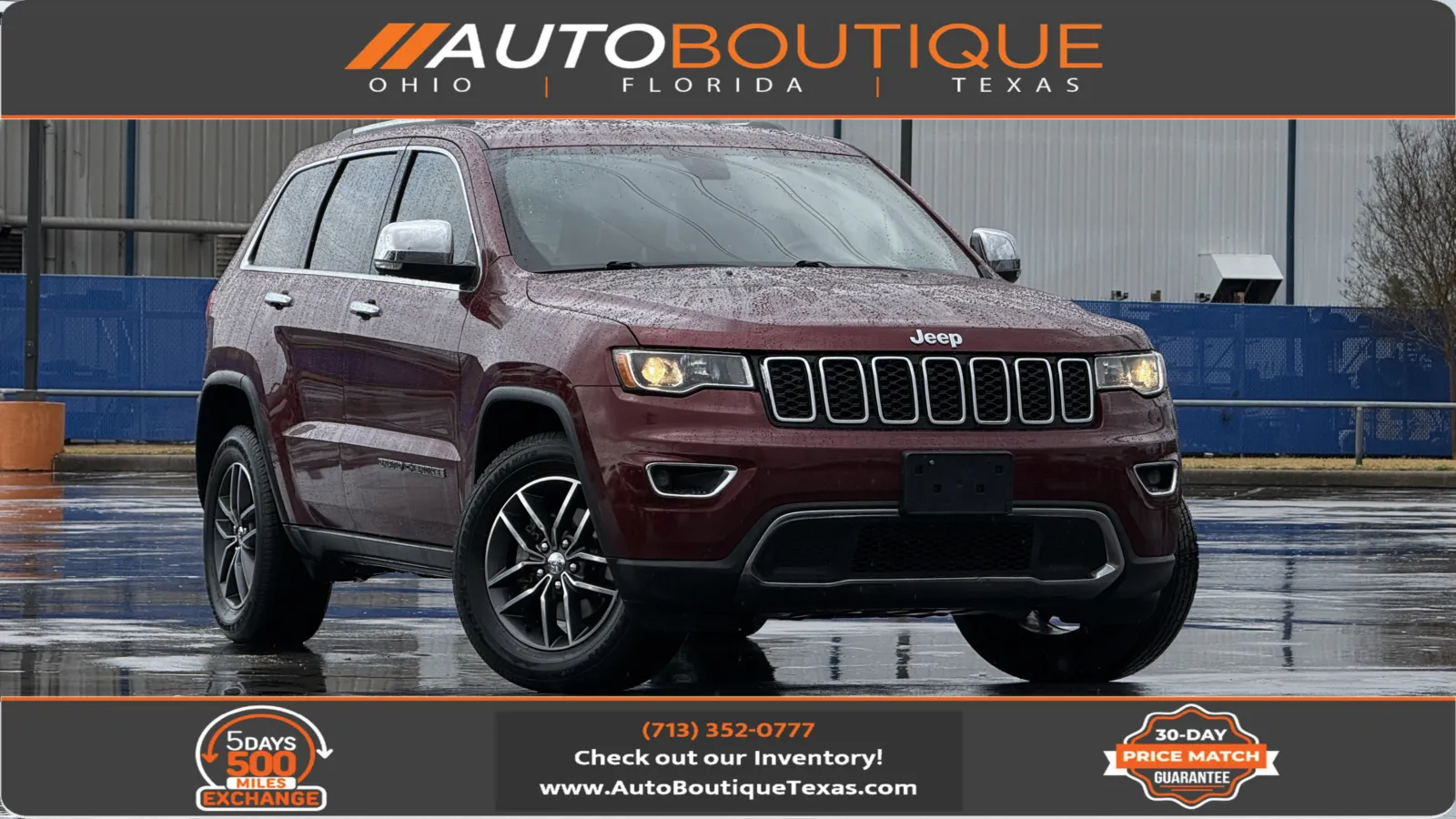 Red 2018 Jeep Grand Cherokee Limited for sale in Alvin, TX