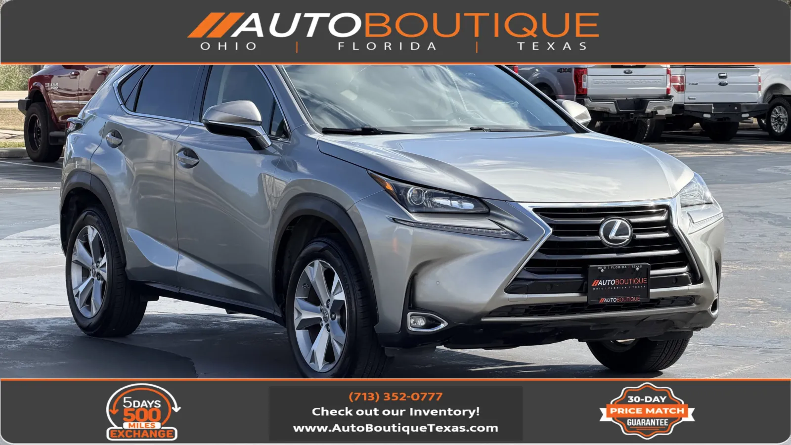 Silver 2017 Lexus NX Turbo for sale in Alvin, TX
