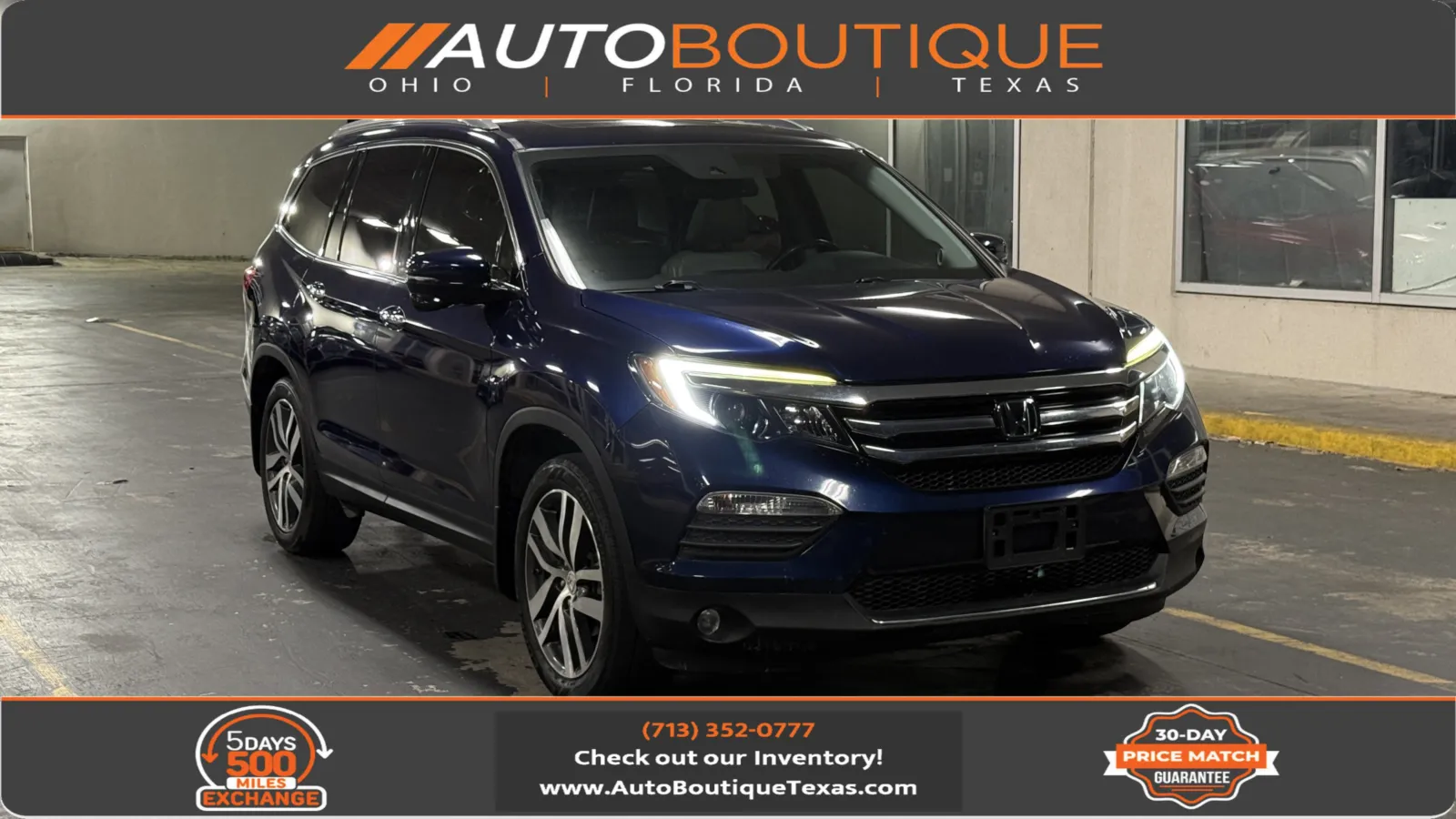 Blue 2016 Honda Pilot Touring for sale in Alvin, TX