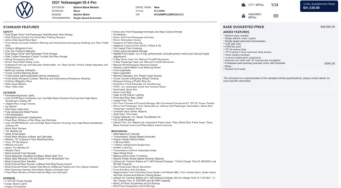 Photos of 2021 Volkswagen ID.4 Pro for sale in Alvin, TX at Auto Boutique Texas