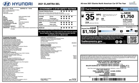 More photos of 2021 Hyundai Elantra SEL at Auto Boutique Texas, TX