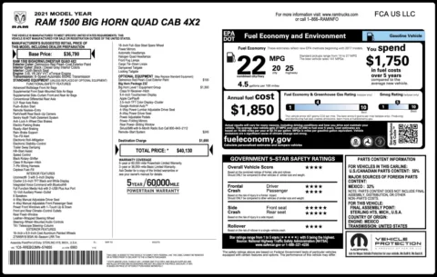 Photos of 2021 Ram 1500 Big Horn for sale in Alvin, TX at Auto Boutique Texas