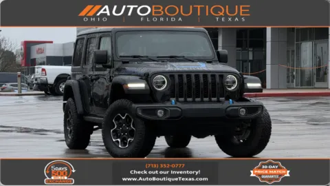 Black 2021 Jeep Wrangler 4xe Unlimited Rubicon for sale in Alvin, TX