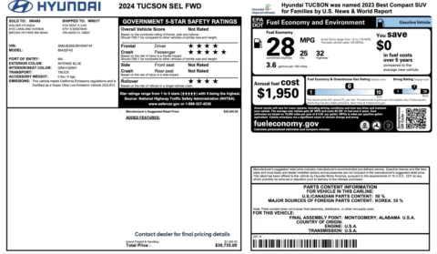 Photos of 2024 Hyundai Tucson SEL for sale in Alvin, TX at Auto Boutique Texas