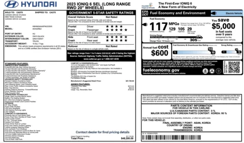 Photos of 2023 Hyundai IONIQ 6 SEL for sale in Alvin, TX at Auto Boutique Texas