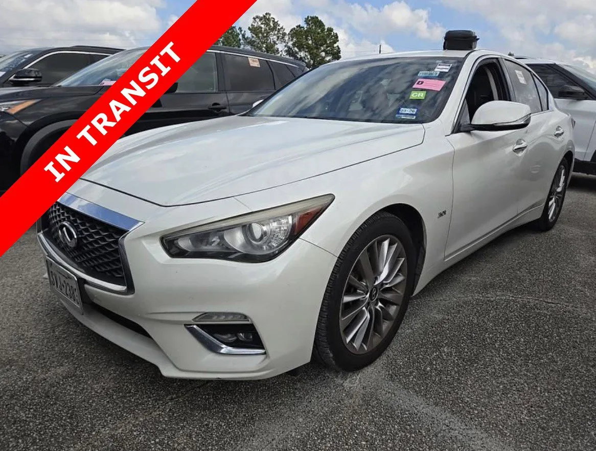 White 2018 INFINITI Q50 3.0t LUXE for sale in Alvin, TX