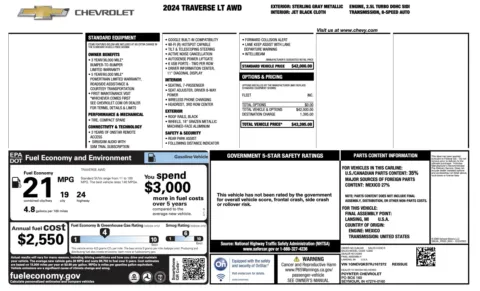 Photos of 2024 Chevrolet Traverse AWD LT for sale in Alvin, TX at Auto Boutique Texas