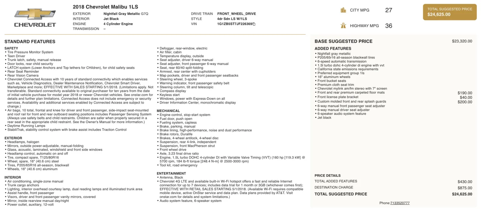 2018 Chevrolet Malibu LS for sale in Alvin, TX