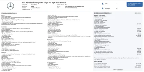 Photos of 2022 Mercedes-Benz Sprinter Cargo Van 2500 for sale in Alvin, TX at Auto Boutique Texas