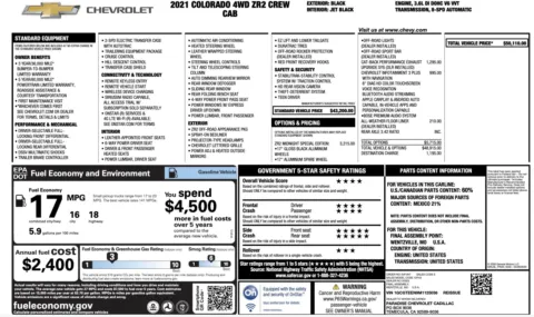 Photos of 2021 Chevrolet Colorado 4WD ZR2 for sale in Alvin, TX at Auto Boutique Texas