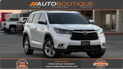 White 2015 Toyota Highlander Limited for sale in Alvin, TX
