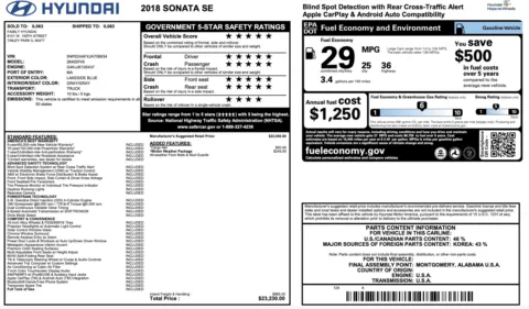 Photos of 2018 Hyundai Sonata SE for sale in Alvin, TX at Auto Boutique Texas