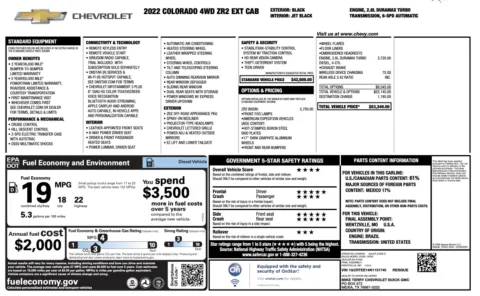 Photos of 2022 Chevrolet Colorado 4WD ZR2 for sale in Alvin, TX at Auto Boutique Texas