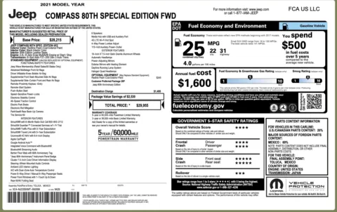 Photos of 2021 Jeep Compass 80th Anniversary for sale in Alvin, TX at Auto Boutique Texas