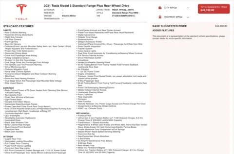 Photos of 2021 Tesla Model 3 Standard Range Plus for sale in Alvin, TX at Auto Boutique Texas