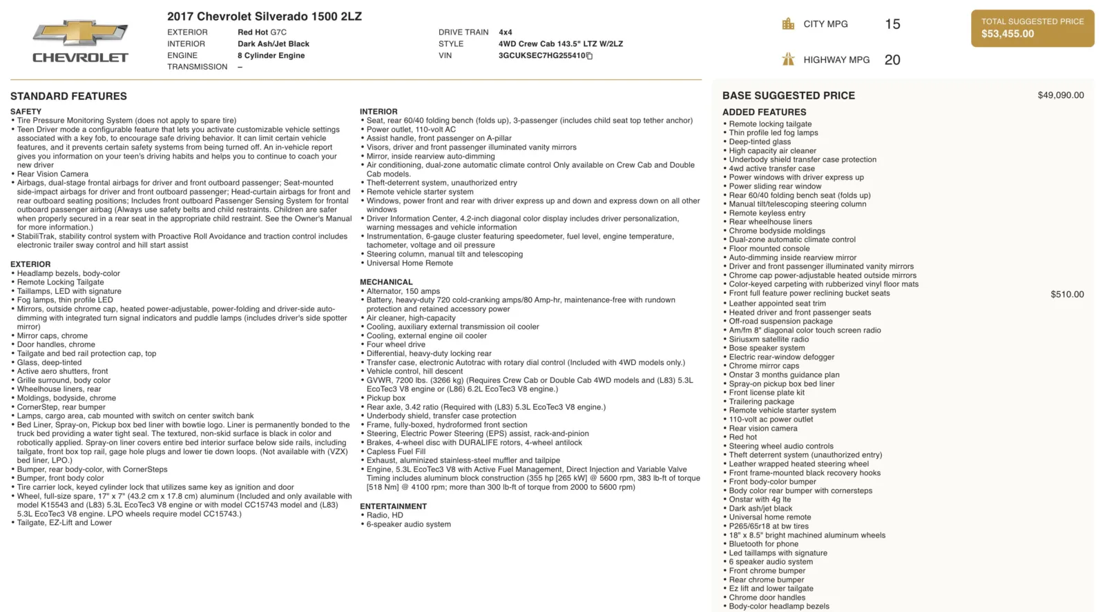 2017 Chevrolet Silverado 1500 LTZ for sale in Alvin, TX