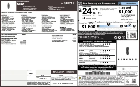 Photos of 2019 Lincoln MKZ Reserve I for sale in Alvin, TX at Auto Boutique Texas