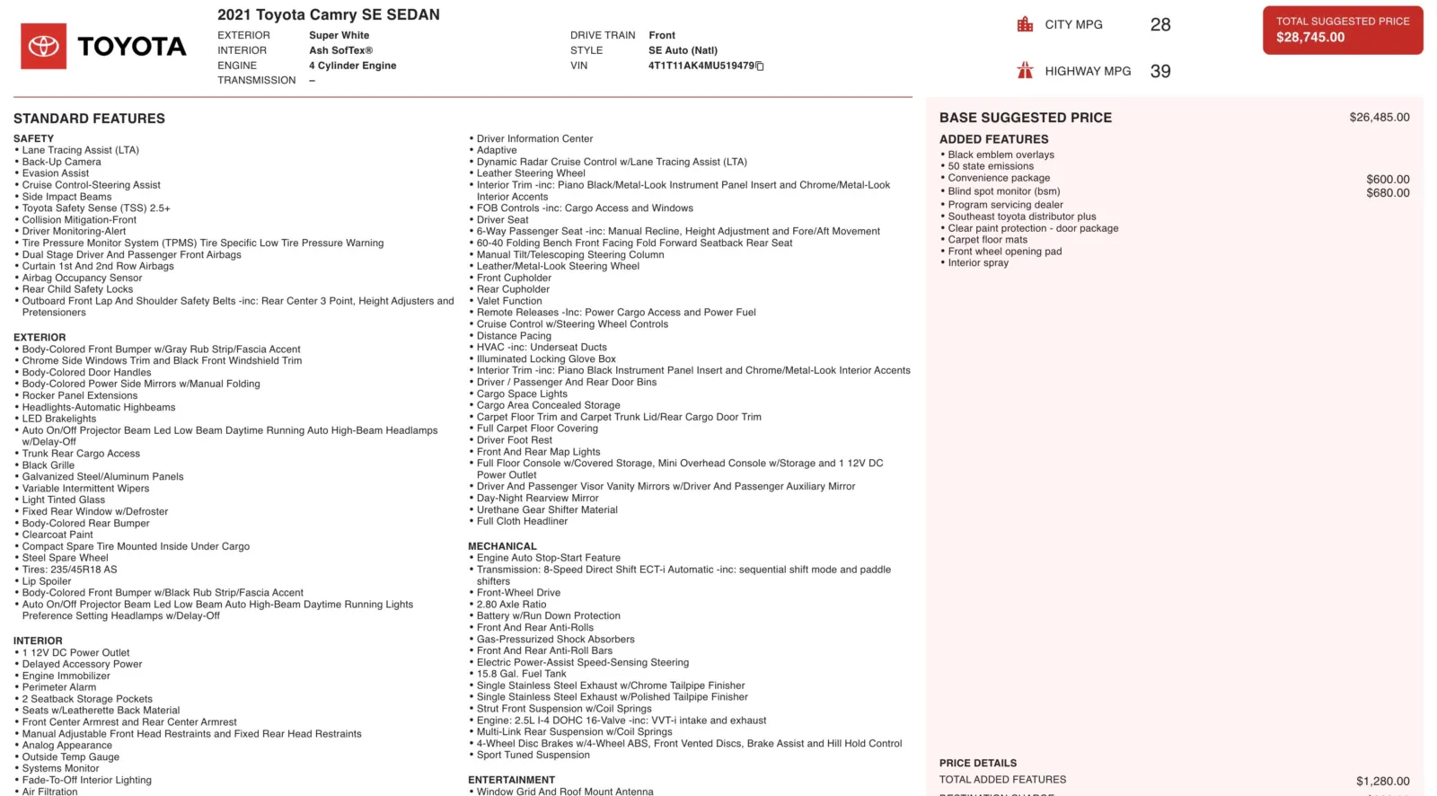 2021 Toyota Camry SE Nightshade for sale in Alvin, TX