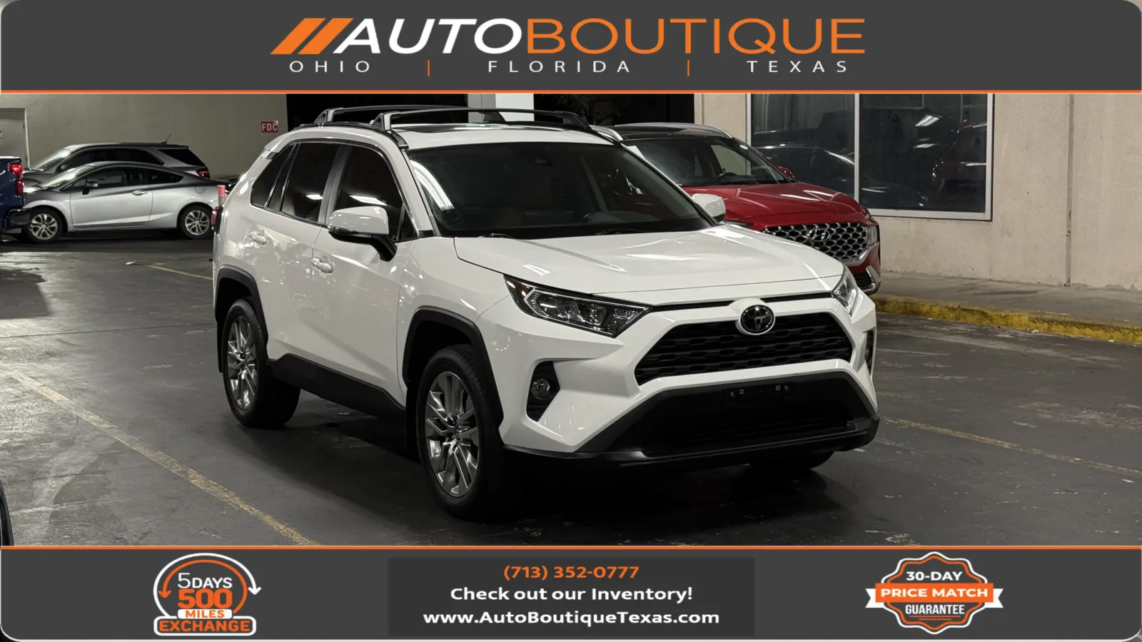 White 2019 Toyota RAV4 XLE Premium for sale in Alvin, TX