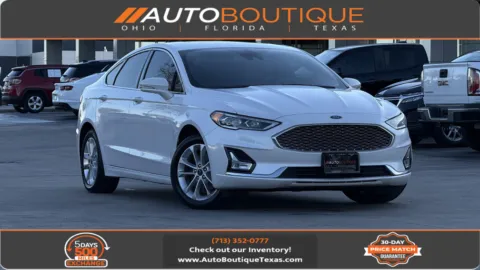White 2019 Ford Fusion Energi Titanium for sale in Alvin, TX