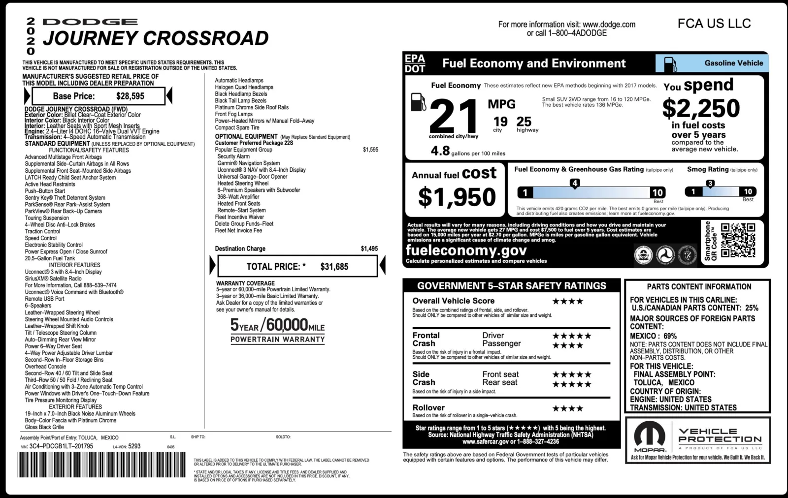 2020 Dodge Journey Crossroad for sale in Alvin, TX