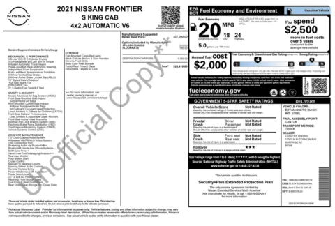 Photos of 2021 Nissan Frontier S for sale in Alvin, TX at Auto Boutique Texas
