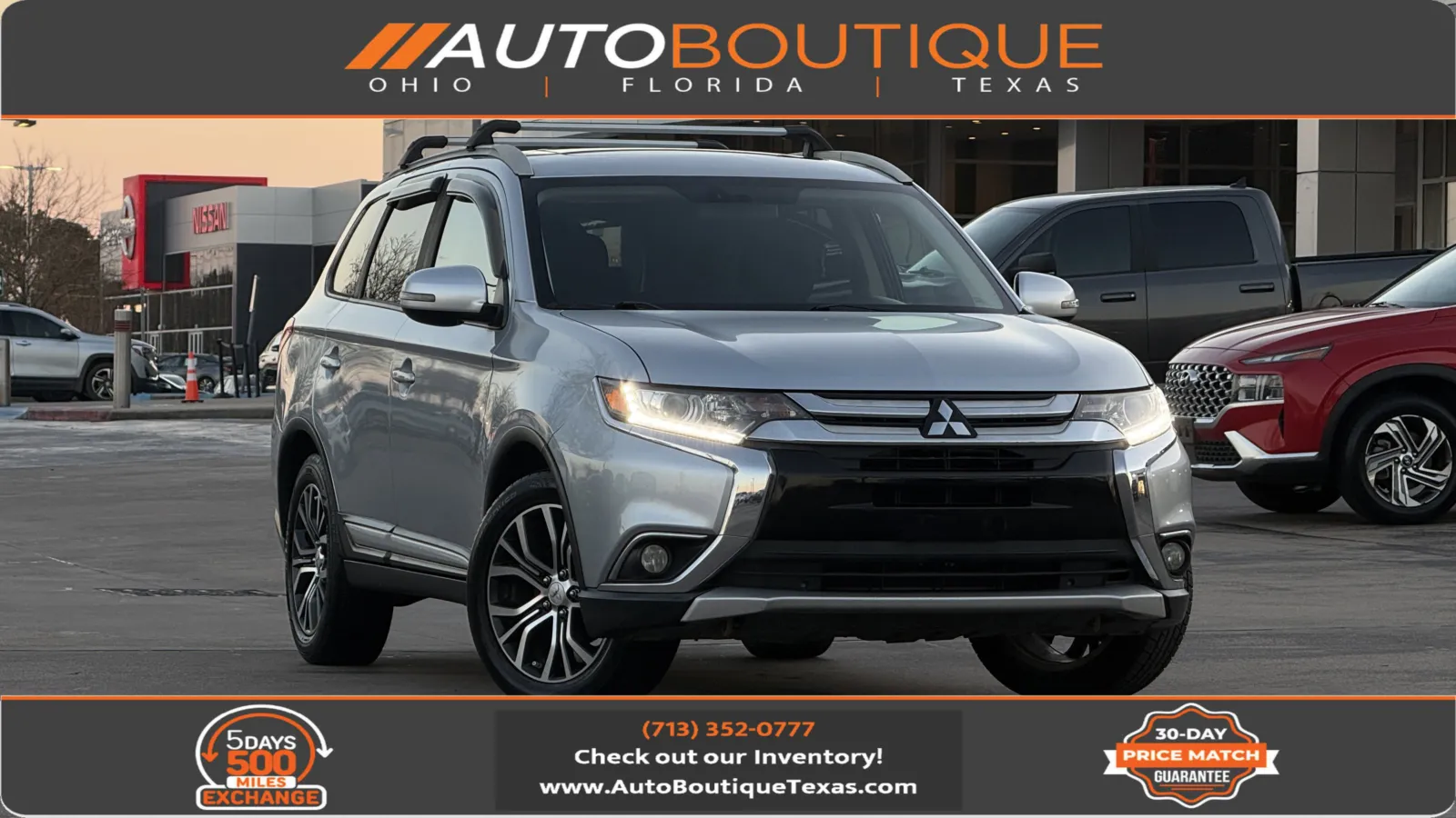 Silver 2017 Mitsubishi Outlander SE for sale in Alvin, TX